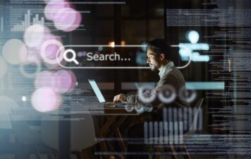 man search on Internet cybersecurity information
