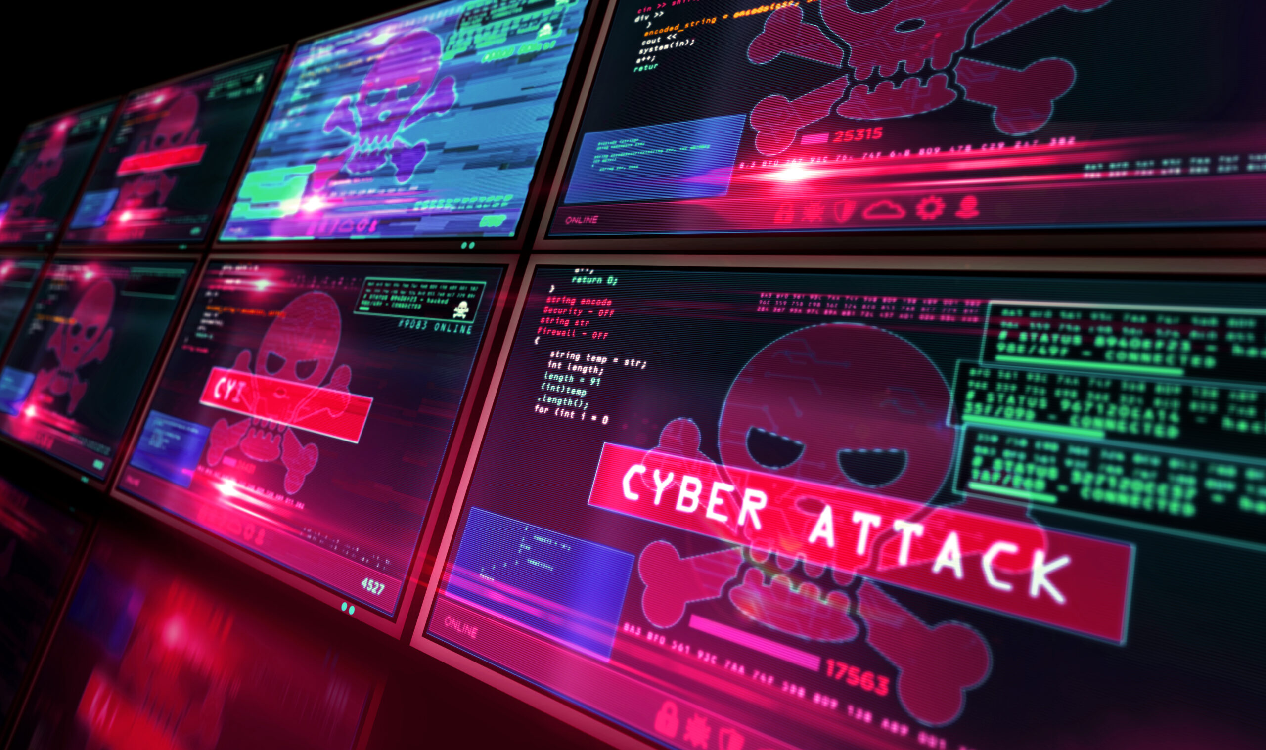 cyber attack screen