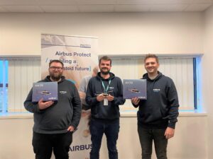 Airbus Protect UK SOC team for the prize presentation