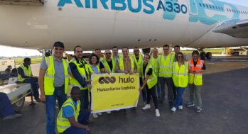 Airbus foundation team in front on Airbus A330-900